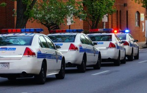Polizeikolonne in den USA