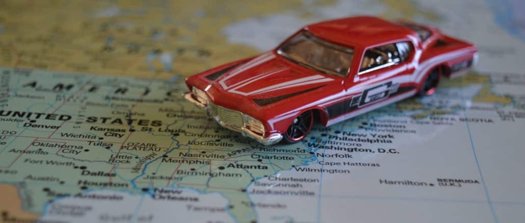 Geld Sparen auf einer Mietwagen Reise durch die USA