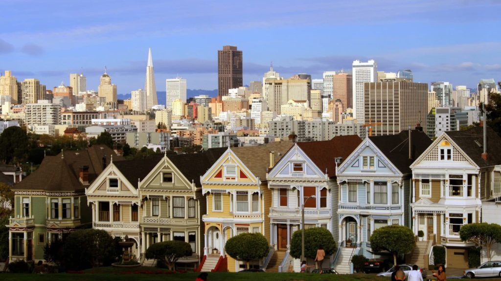san Franciscos berühmtesten viktorianischen Häuser, die Painted Ladies.
