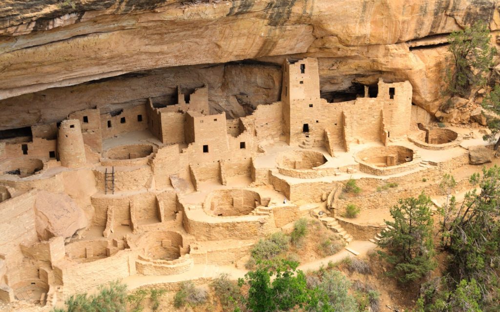 Die alten Ruinen von Mesa Verde.