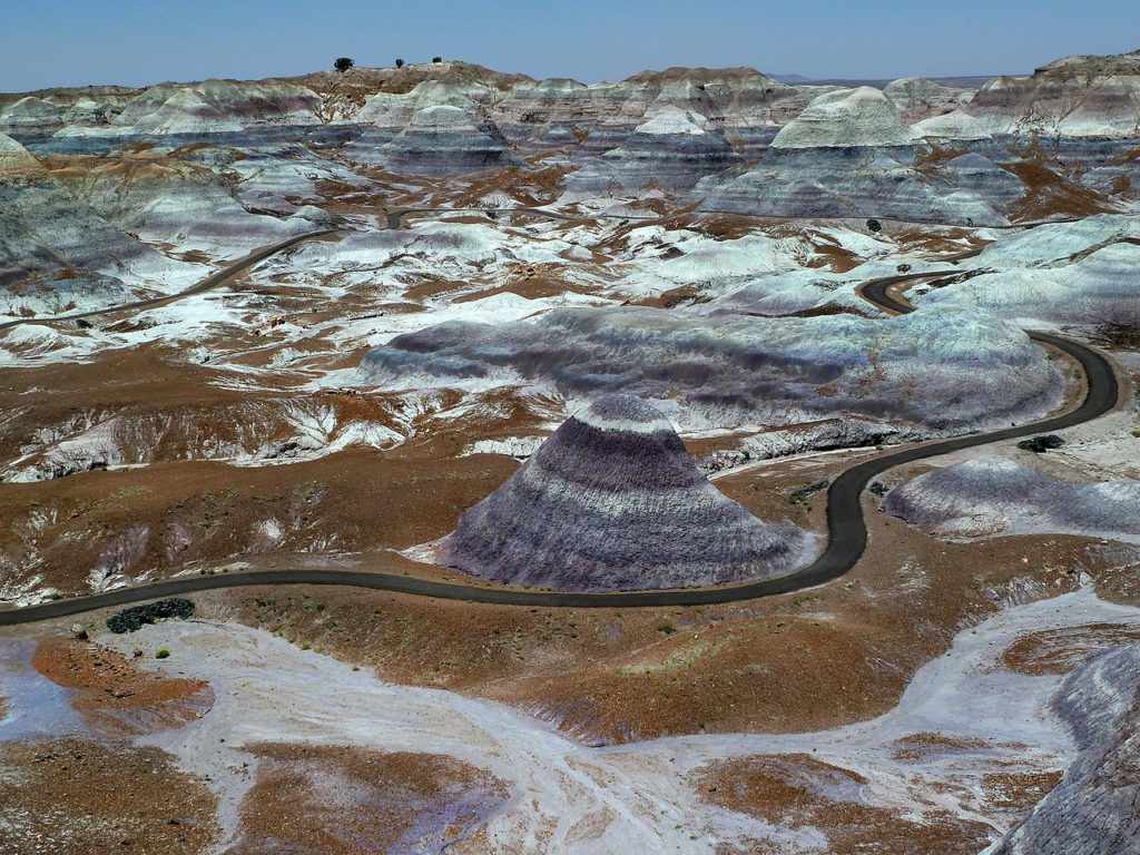 Blick in den Petrified Nationalpark, USA