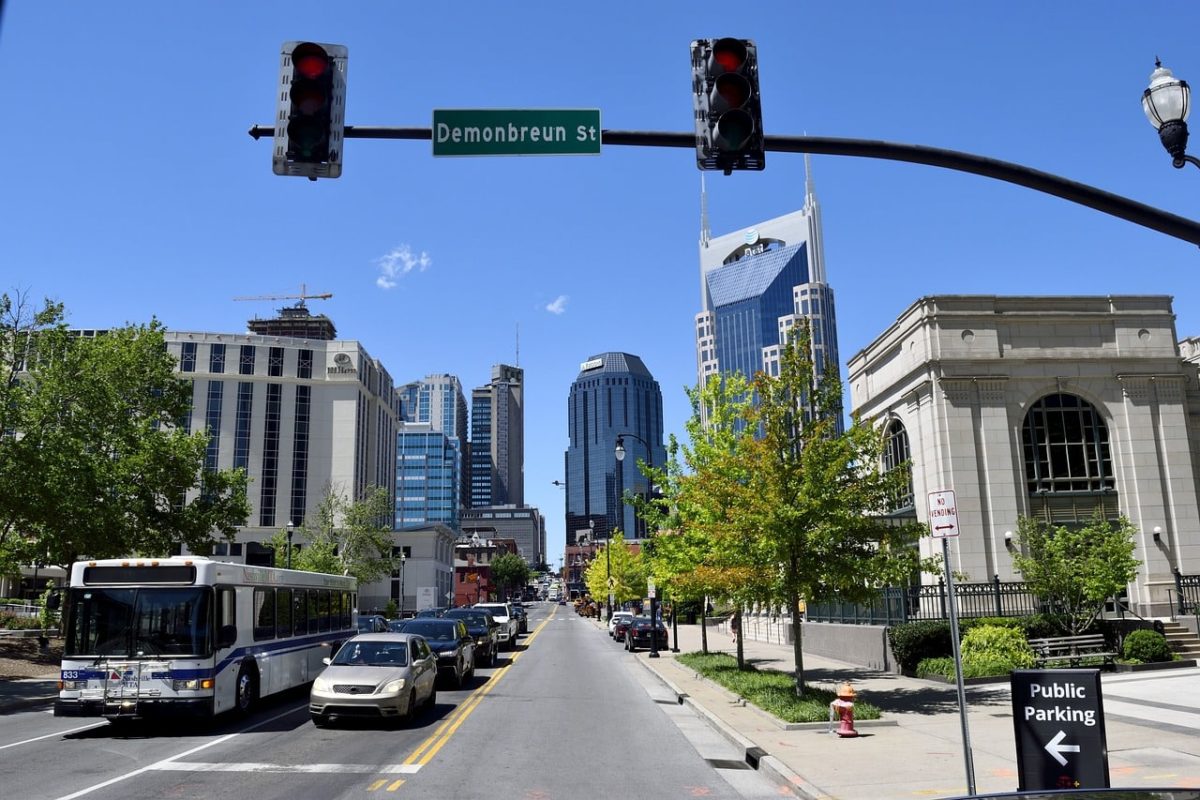 Die Straßen von Nashville im Bundesstaat Tennessee