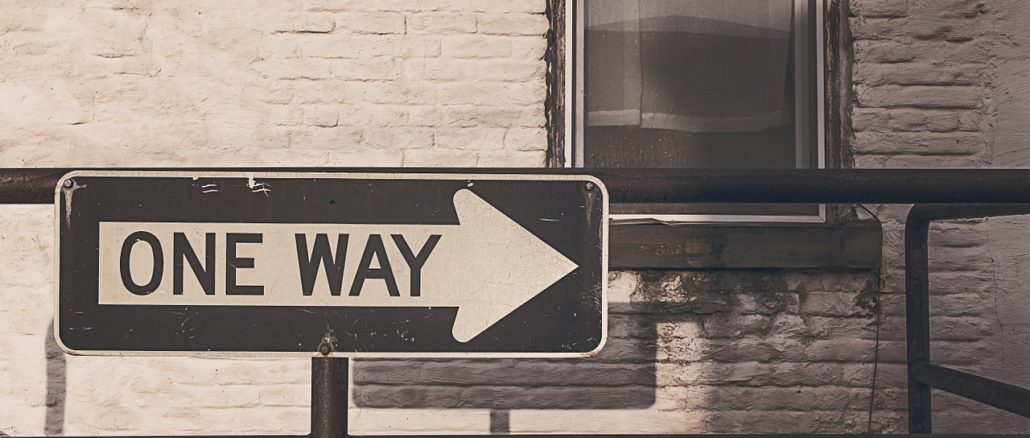 Schild One Way in den USA